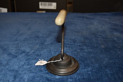 Lot 65 - A Kenrick & Sons Enamel Barrelled Goffering Iron
