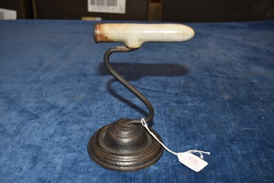 Lot 65 - A Kenrick & Sons Enamel Barrelled Goffering Iron