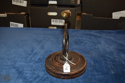 Lot 73 - A brass barrel Goffering Iron