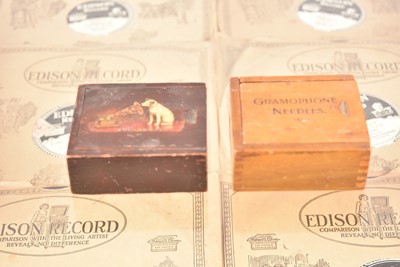 Lot 80 - Two wood Gramophone Needle Boxes