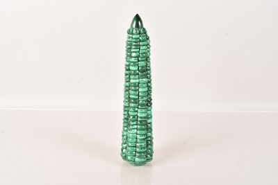 Lot 207 - A Malachite Corn on the Cob Sculpture