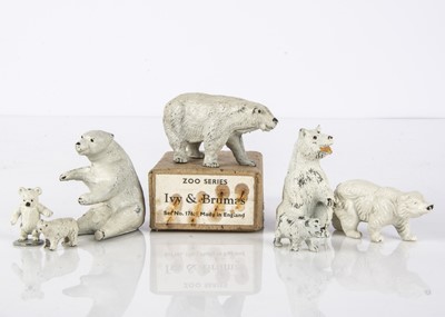 Lot 253 - A rare Taylor & Sons hollow-cast lead No 176 Ivy & Brumas polar bear and cub