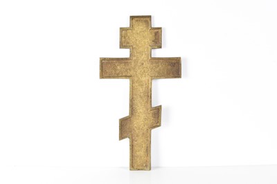 Lot 347 - A 19th Century Bronze Russian Orthodox Cross