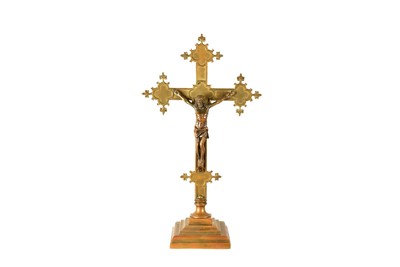 Lot 351 - A large Brass Altar Cross