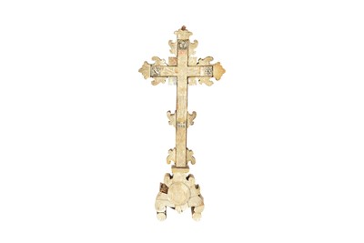 Lot 352 - A wooden and Mother of Pearl Altar Cross