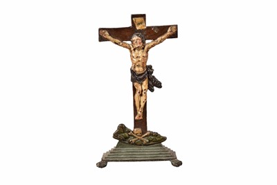 Lot 370 - A cast metal representation of Jesus Christ on the Cross