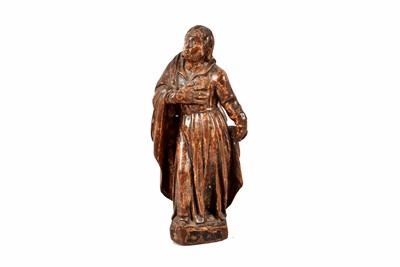 Lot 371 - A carved wooden Religious Figure