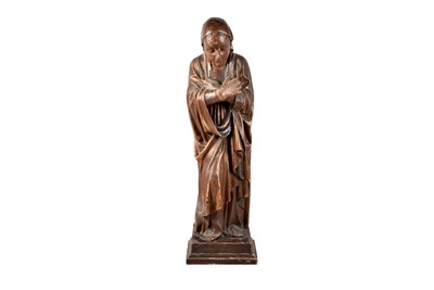 Lot 372 - A large carved figure of The Virgin Mary