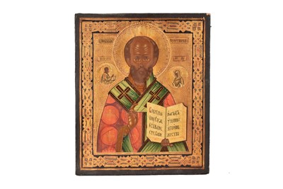 Lot 382 - An Icon of St Nicholas