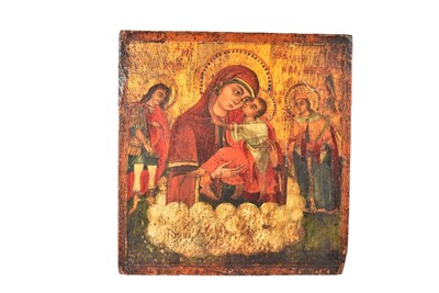 Lot 392 - An Icon of the Virgin and Child