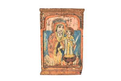 Lot 397 - An Icon of Madonna and Child