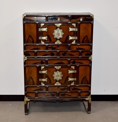 Lot 433 - A 20th Century Korean softwood Cabinet