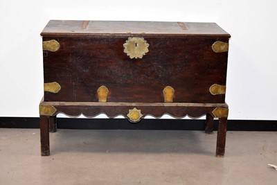 Lot 436 - A 19th Century Oriental hardwood Blanket Box/Chest on stand