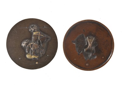 Lot 441 - A Japanese Shakudo Meiji Period Button