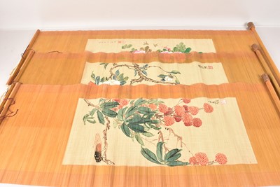 Lot 452 - Three Chinese Bamboo Screens