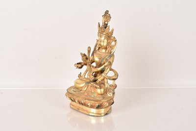 Lot 460 - A Sino-Tibetan Bronze Vajradhara Yab-Yum Figure