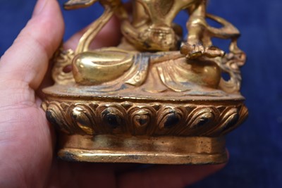 Lot 460 - A Sino-Tibetan Bronze Vajradhara Yab-Yum Figure