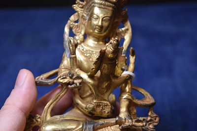 Lot 460 - A Sino-Tibetan Bronze Vajradhara Yab-Yum Figure