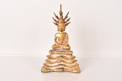 Lot 461 - A Bronze figure of a Thai Buddha