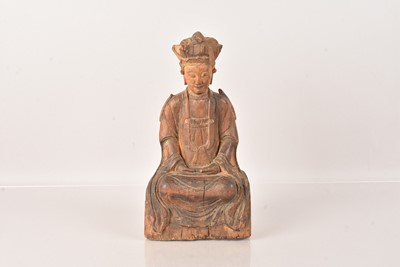 Lot 467 - A Song Dynasty Carved Wooden Bodhisattva