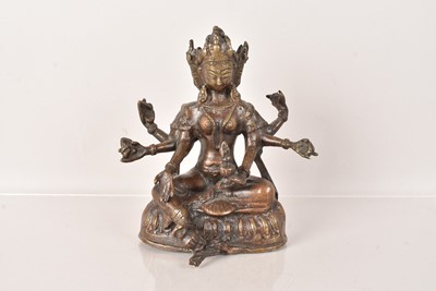 Lot 469 - A Tibetan Bronze Female God Figure