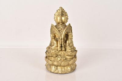 Lot 479 - A Middle Eastern Three Buddha Shrine