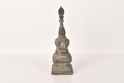 Lot 483 - An Antique Tibetan Buddha Stupa Pagoda Tower