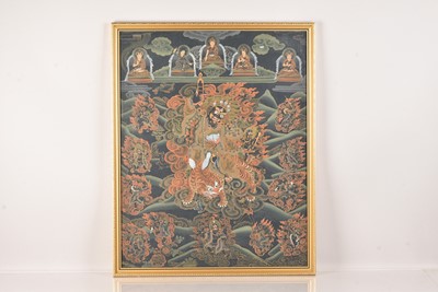 Lot 486 - A Tibetan Thangka of Vajrapani