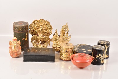 Lot 507 - A collection of Asian Lacquered boxes