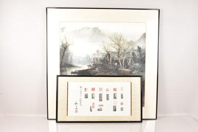 Lot 521 - Two Chinese Framed Works of Art