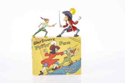 Lot 292 - A rare Sacul hollow-cast lead Walt Disney’s Peter Pan and Captain Hook 1950s
