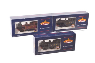 Lot 149 - Bachmann 00 Gauge boxed LMS crimson and black Jinty Class 3F Class 0-6-0 Tank Locomotives (3)