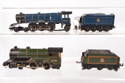 Lot 157 - Trix 00 Gauge post-war very good BR 'Pytchley'  and blue 'Scotsman' in parts (2)