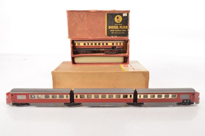 Lot 161 - Trix 00 Gauge boxed 3-Rail Meteor Diesel Set in excellent condition and Diesel Flyer two-car Set for spares (2)