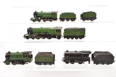 Lot 163 - Trix 00 Gauge pre and post war unboxed LNER Locomotives  and Tenders (9 incl Tender)