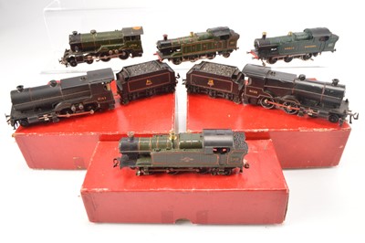 Lot 172 - Trix 00 Gauge AC Compounds and Hunt Class Locomotives and DC GWR 0-6-2T (6)