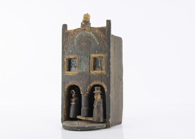 Lot 317 - A rare 19th century English folk art weather house