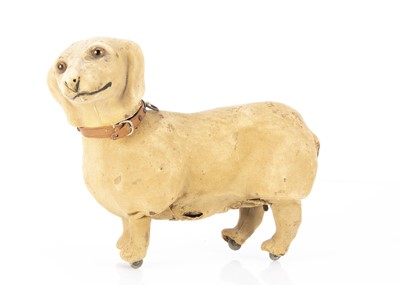 Lot 321 - A rare Roullet & Decamps clockwork Dachshund automaton circa 1900