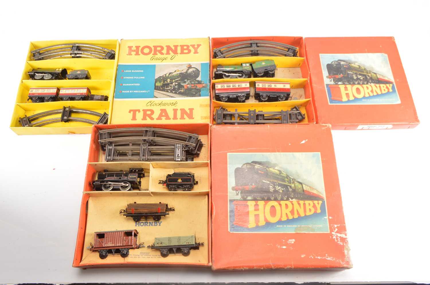 Lot 486 - Hornby 0 Gauge late 1950's early 1960's Clockwork Train Sets