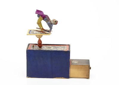 Lot 347 - A rare mid 19th Century German composition-headed Tumbling Acrobat gravity toy