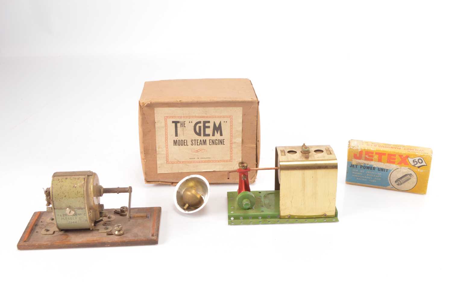 Lot 815 - The 'Gem' Model Steam Engine Plessey Generator and Jetex Power Unit