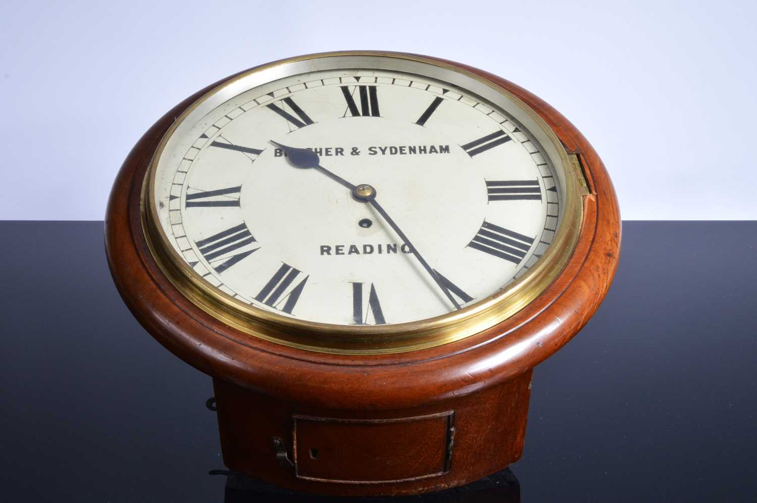 Lot 14 - A Victorian and later mahogany wall clock