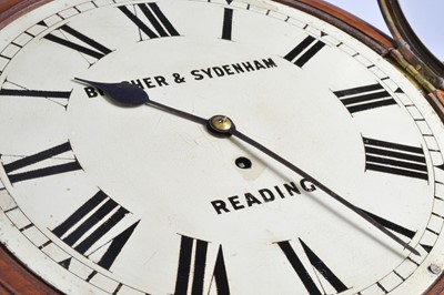 Lot 14 - A Victorian and later mahogany wall clock