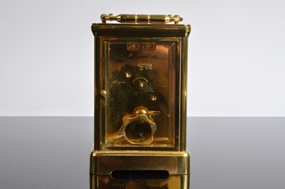 Lot 16 - A vintage brass carriage timepiece from Mappin & Webb