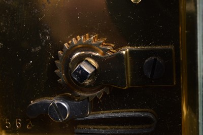 Lot 17 - A vintage brass carriage timepiece from Garrard & Co