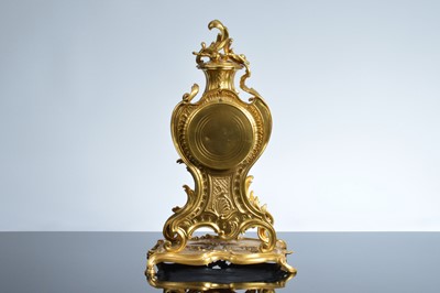 Lot 19 - A late 19th or early 20th century brass Louis XVI style mantle clock