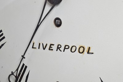 Lot 22 - A William IV or early Victorian large mahogany mantle clock from Liddell of Liverpool