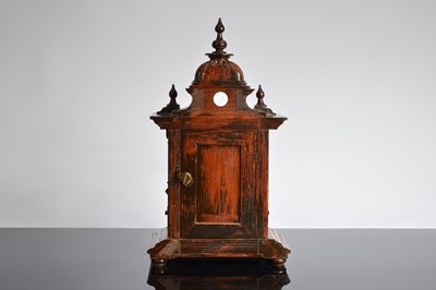 Lot 28 - A late 19th century German carved wooden mantle clock