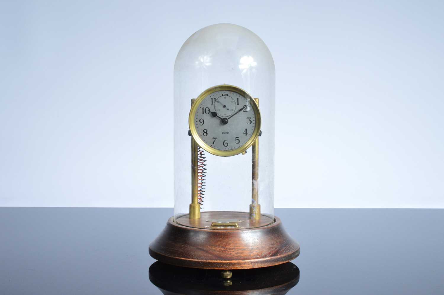 Lot 38 - An early 20th century Barr electronic mantle clock