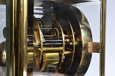 Lot 43 - A modern brass and glazed mantle clock